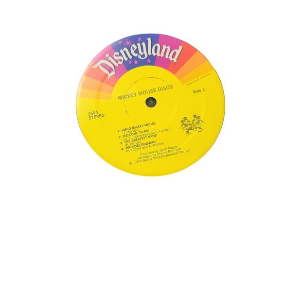 Walt Disney Productions Mickey Mouse Splashdance W/ Minnie Mouse Vinyl Record - Picture 7 of 8